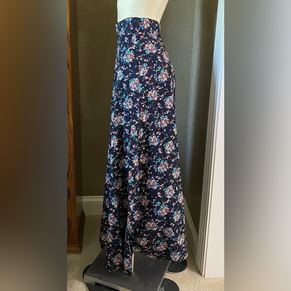 Vintage ELKONT Maxi Flare Skirt Floral High Rise 38 Europe size - Picture 10 of 12